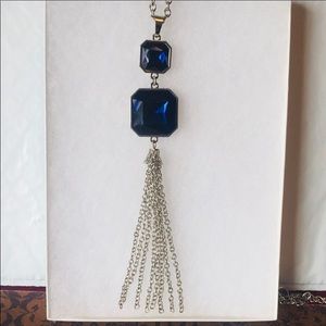 ❤️3/$10❤️Sparkling blue  stone necklace 30”